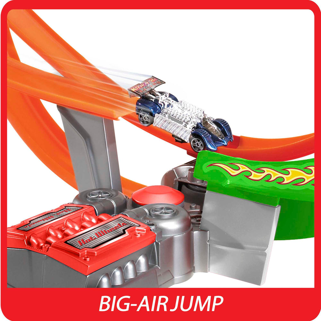 Hot Wheels Action Power Shift Motorized Raceway Track Set, Includes 5 Cars In 1:64 Scale