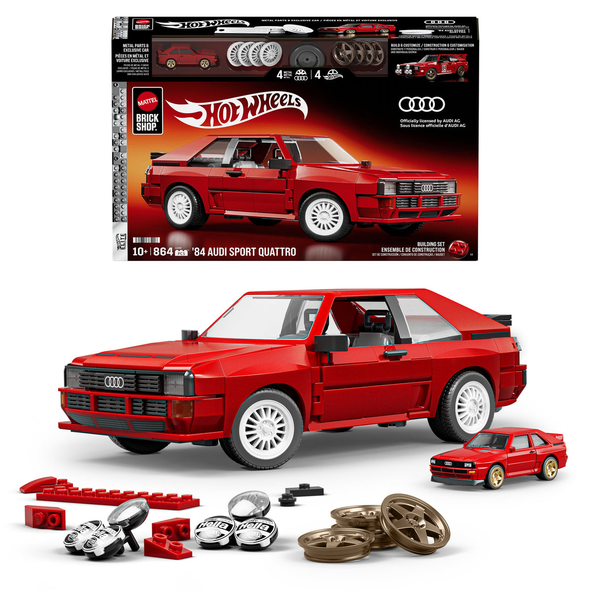 Mattel Brick Shop Hot Wheels ’84 Audi Sport Quattro Building Toy Kit