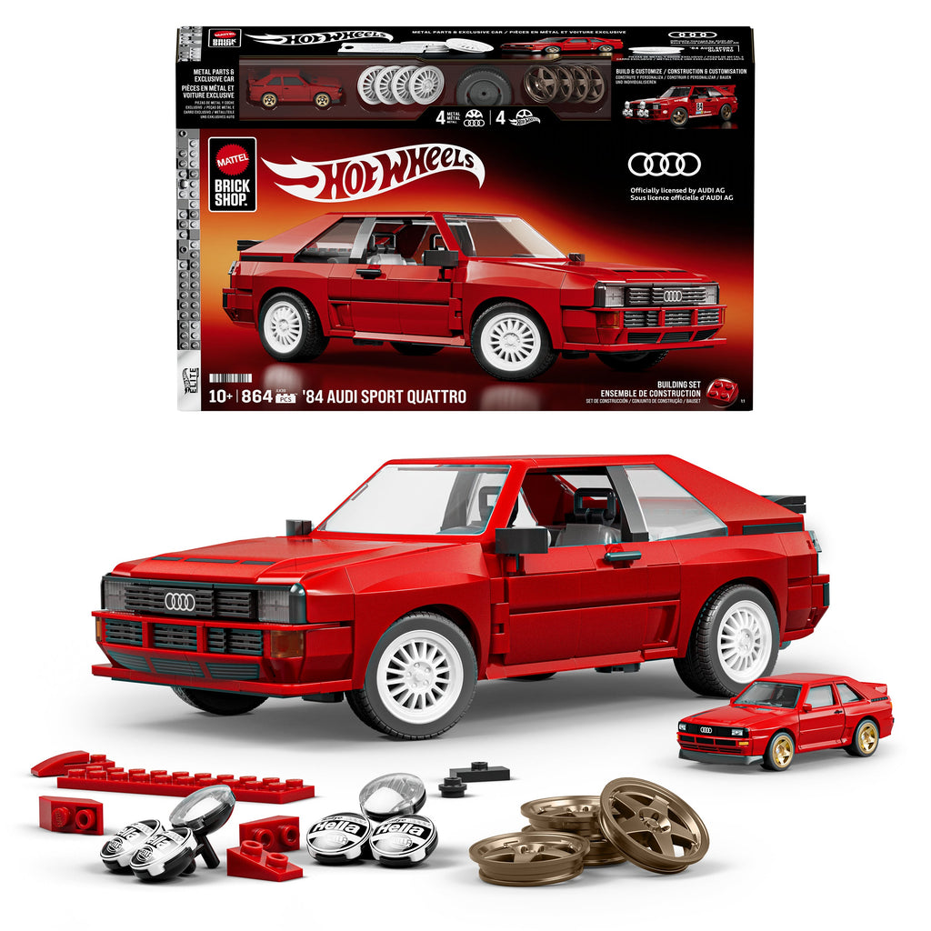 Mattel Brick Shop Hot Wheels Juguete de Construcción Elite '84 Audi Sport quattro