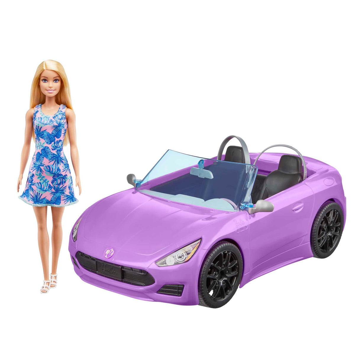 Barbie Poupée Blonde, Décapotable Violette