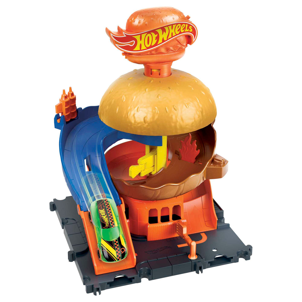 Hot Wheels City Pista de Juguete Tienda de Hamburguesas