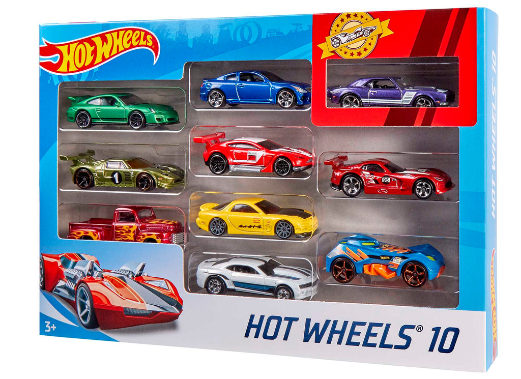 Hot Wheels Die Cast Basics Veículo de Brinquedo Pacote 10 Carros