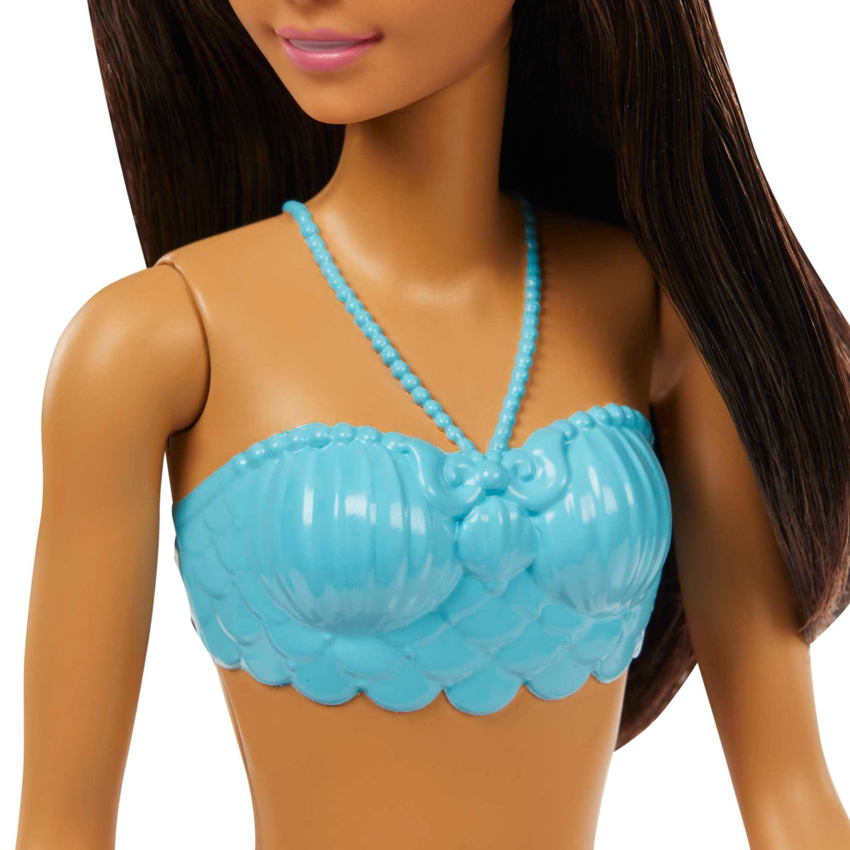 Barbie Fantasía Muñeca Sirena Aleta Azul con Lila