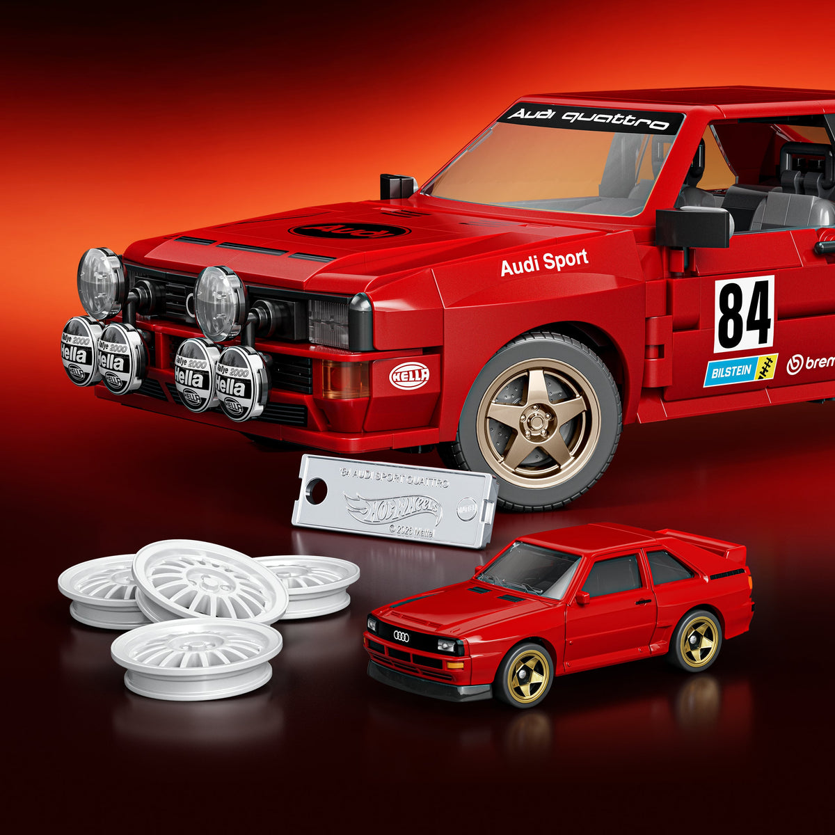 Mattel Brick Shop Hot Wheels Juguete de Construcción Elite '84 Audi Sport quattro