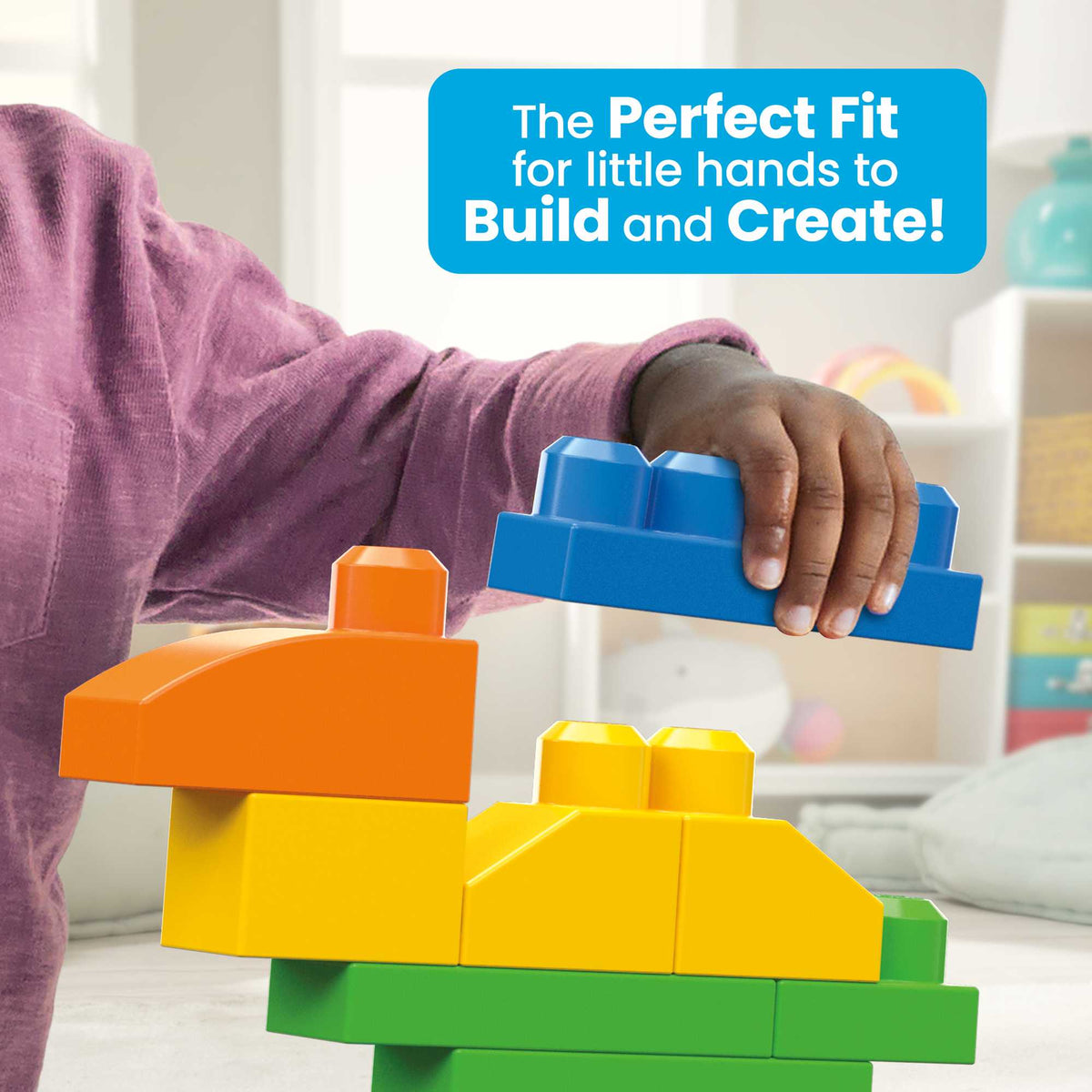 MEGA BLOKS First Builders Deluxe Building Bag Toy Blocks With Storage Bag (150 Pieces) For Toddler