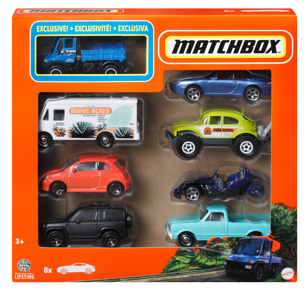 Matchbox Diecast Vehículo de Juguete Auto Básico Paquete de 8