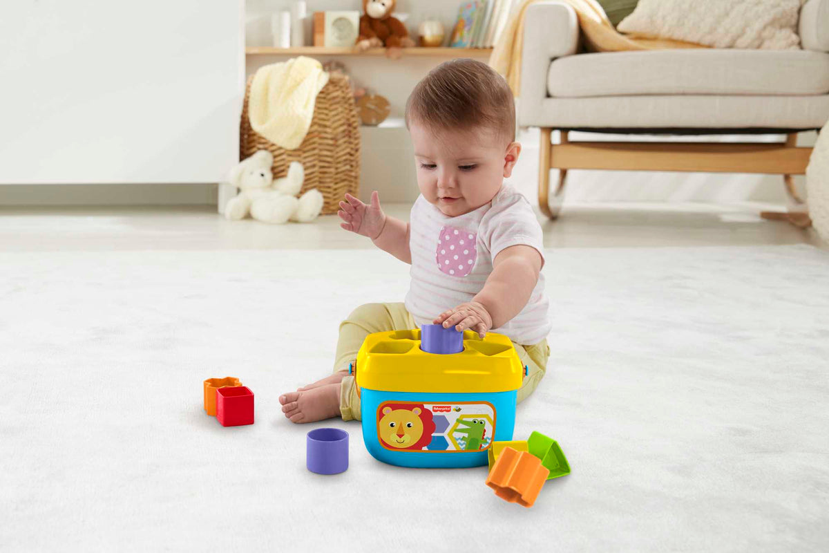 Fisher-Price Baby's First Blocks Shape-Sorting Toy, Set Of 10, For Infants 6+ Months