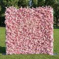 Valar Flowers Roll Up Artificial Lush Pink Floral Wall VF-501