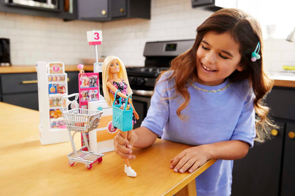 Barbie Conjunto de Brinquedo Supermercado com Boneca