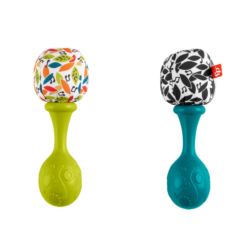 Fisher-Price Baby Sonajas para Bebés Maracas Azul y Verde Diversión y Música