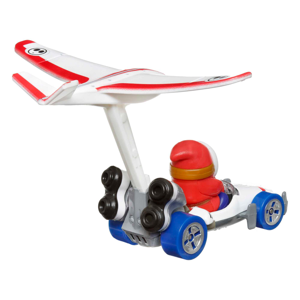 Hot Wheels Mario Kart Vehículo de Juguete Shy Guy B Dasher con Plane Glider