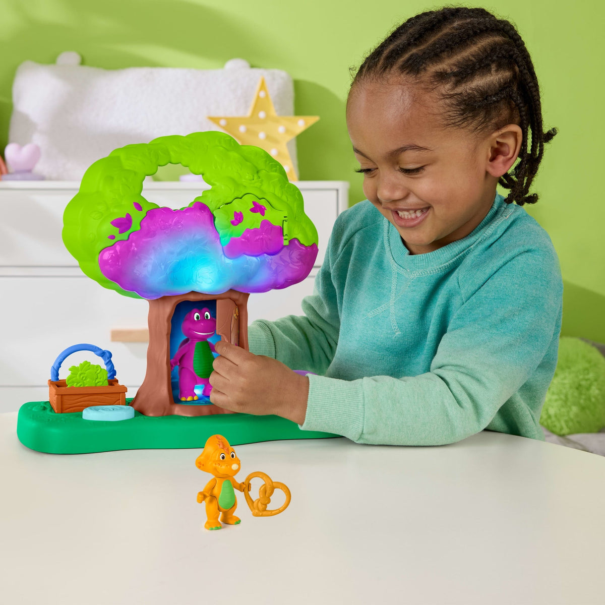 Fisher-Price® Barney’S World Coffret de Jeu Cabane Sons et Lumières