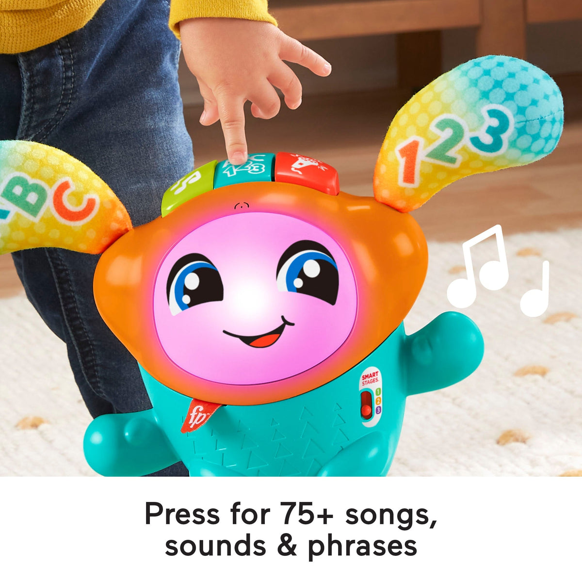 Fisher-Price DJ Bouncin’ Beats Electronic Baby & Toddler Learning Toy, Multilanguage Version