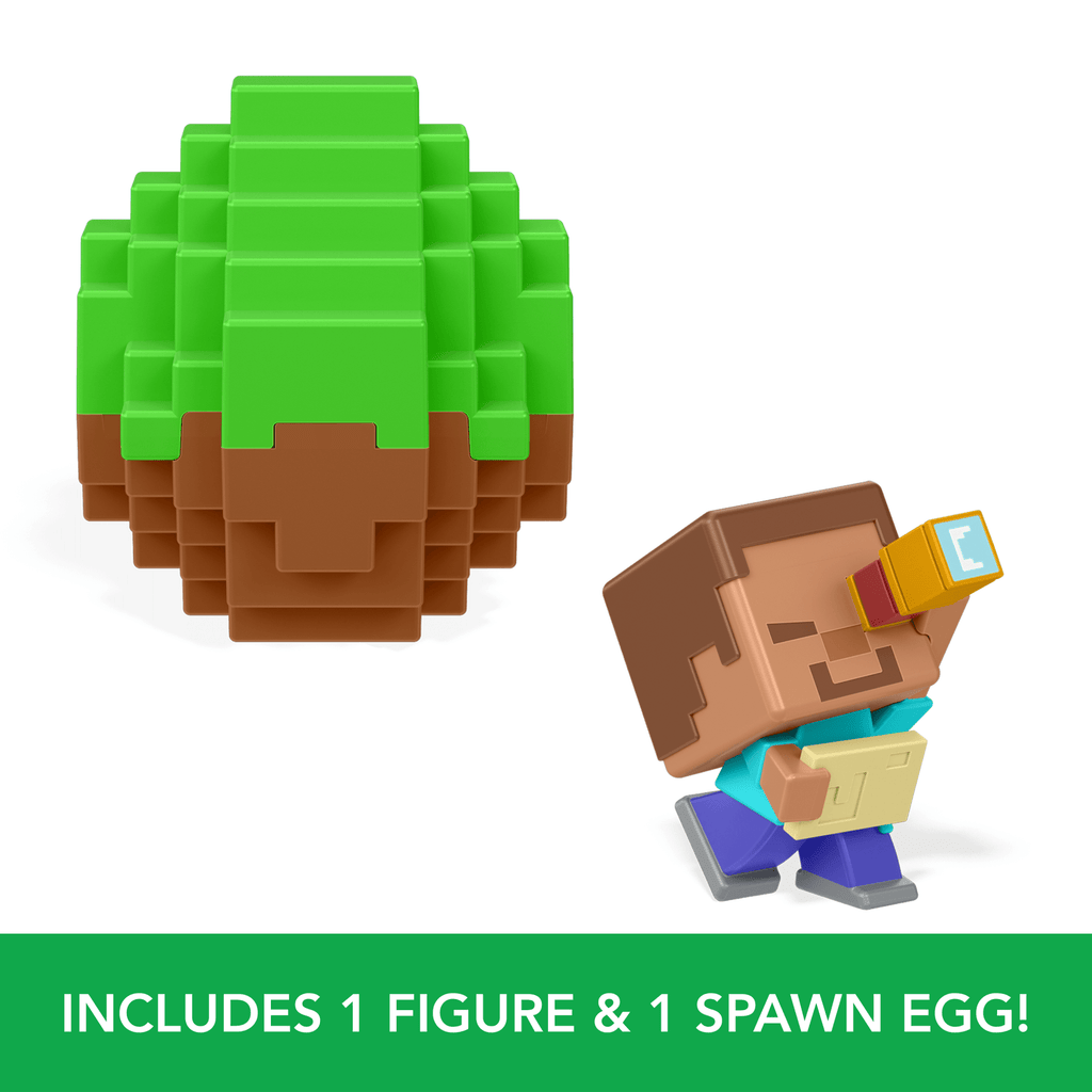 Minecraft Mini Mode Spawn Egg Figures With Surprise Reveal & Biome Theme (Characters May Vary)