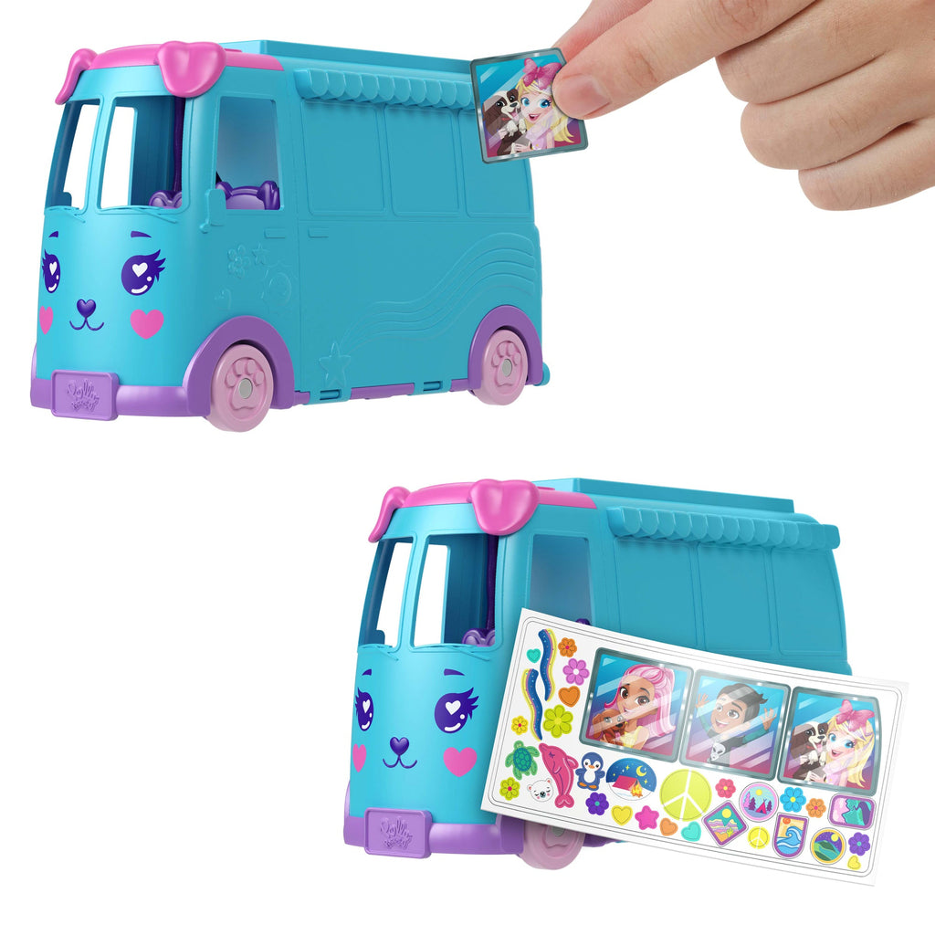 Polly Pocket Set de Juego Aventura Sobre Ruedas con Mascotas