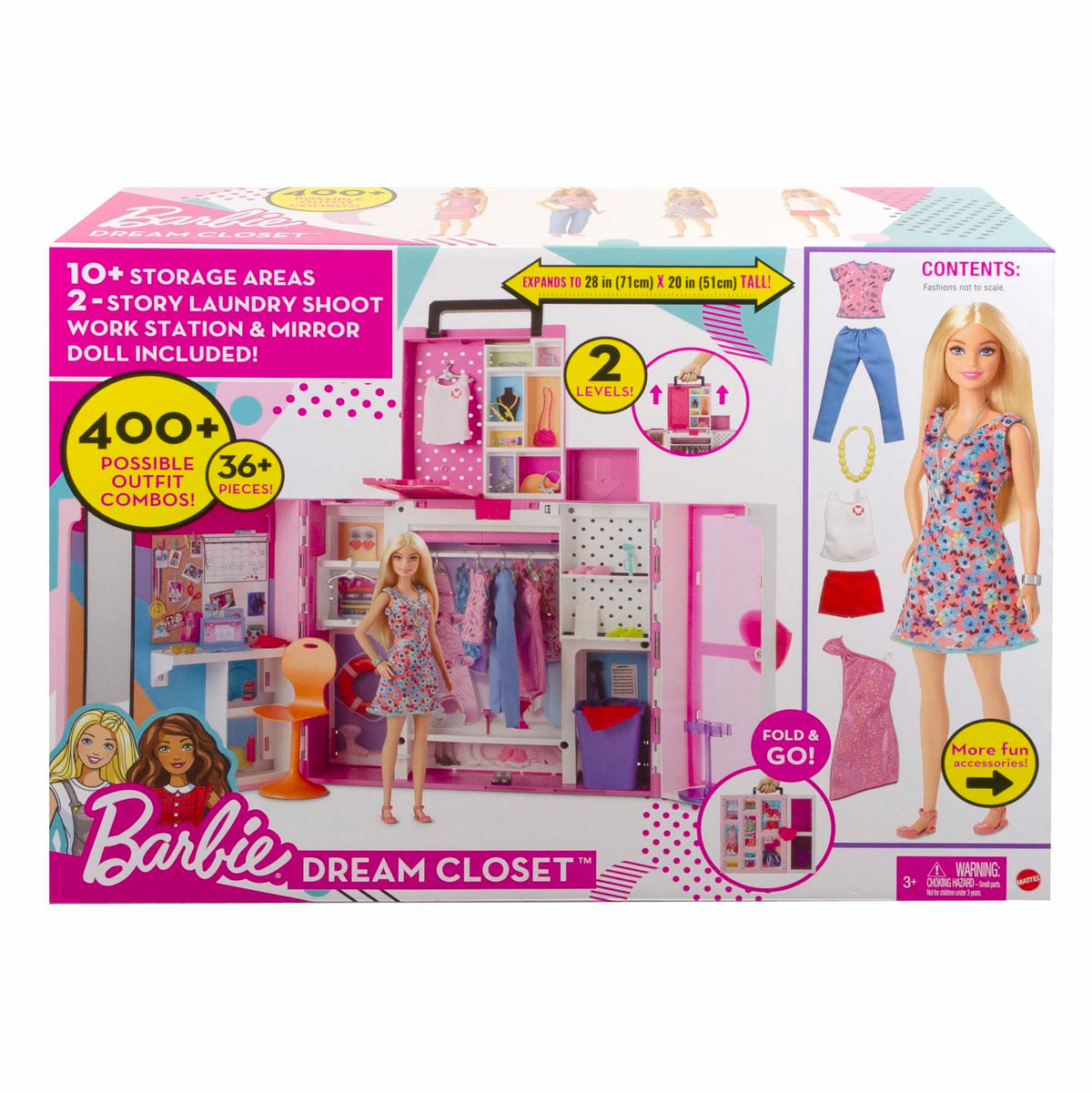 Barbie Coffret de Jeu et Poupée Placard de Rêve