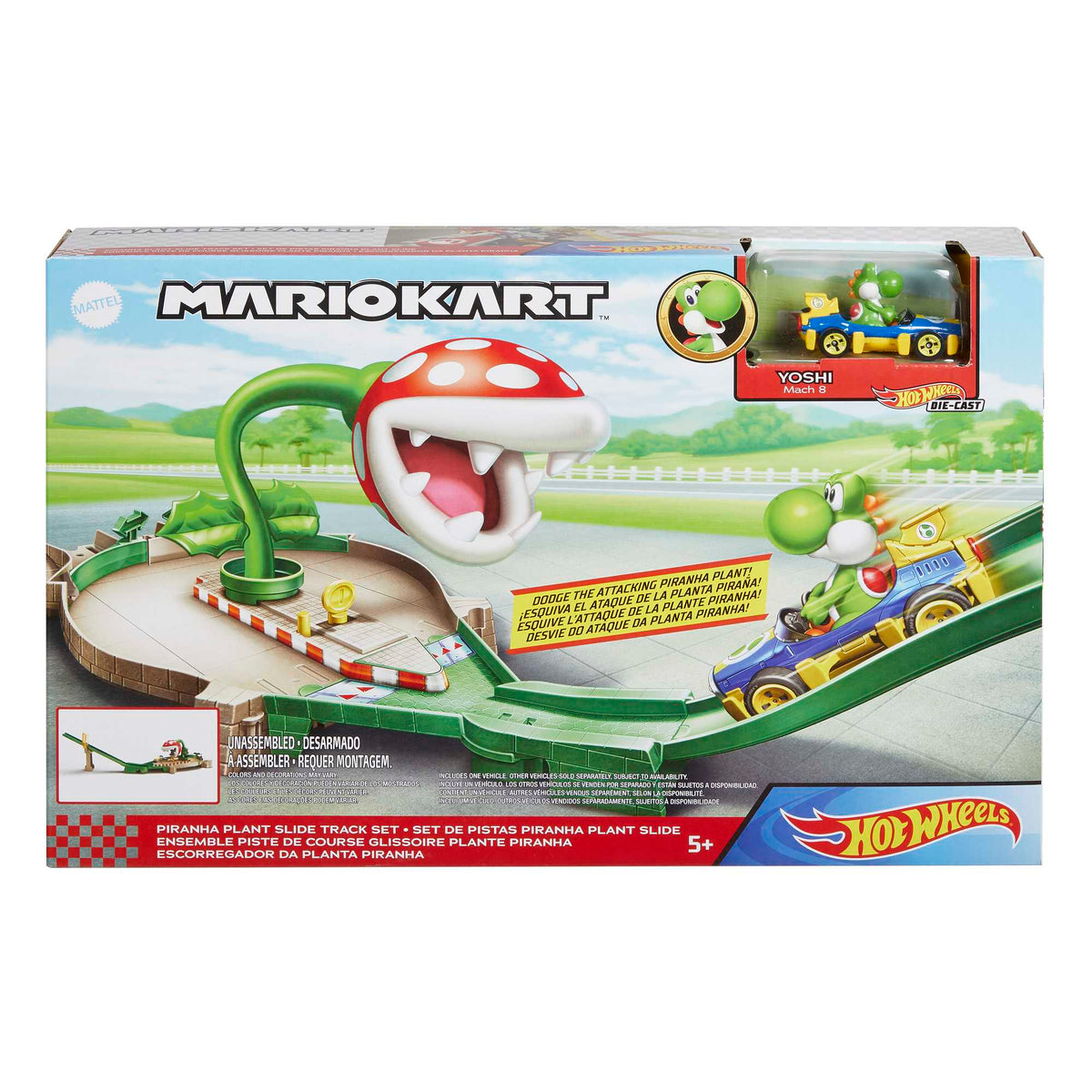 Hot Wheels Mario Kart Piranha Plant Track Playset With 1 Toy Car