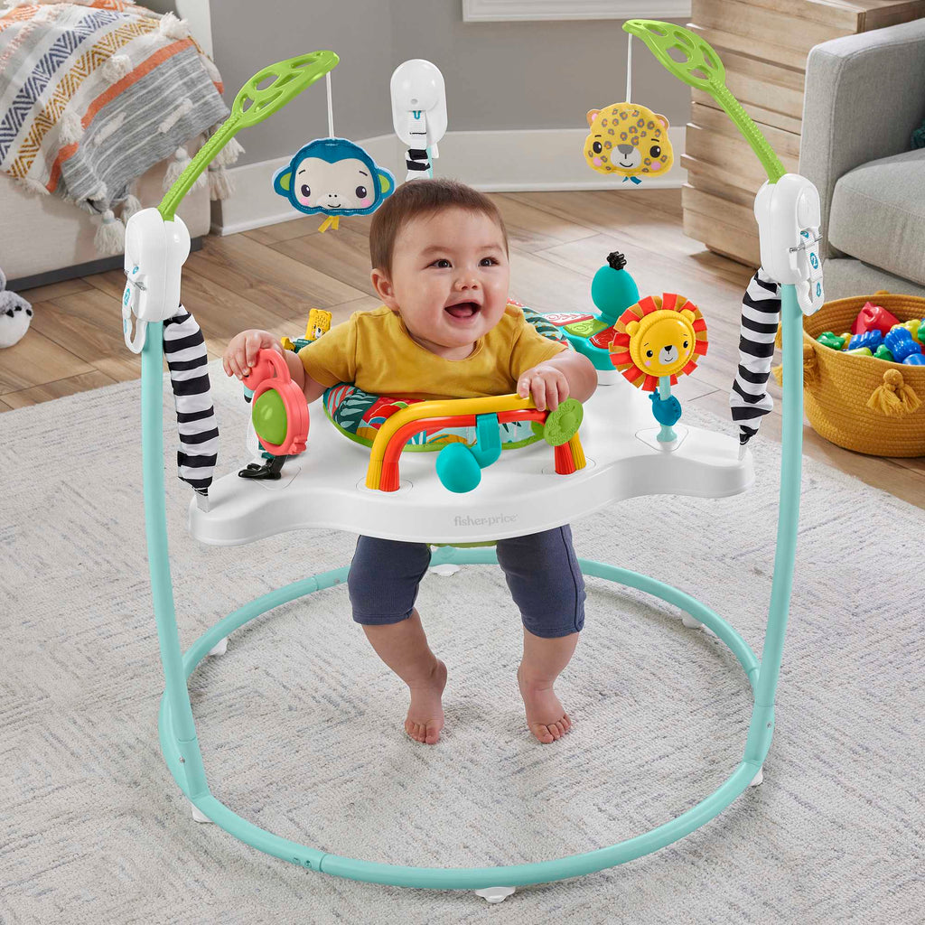 Fisher-Price Jumperoo de La Jungle, Centre D’Activités, Lumières+Sons