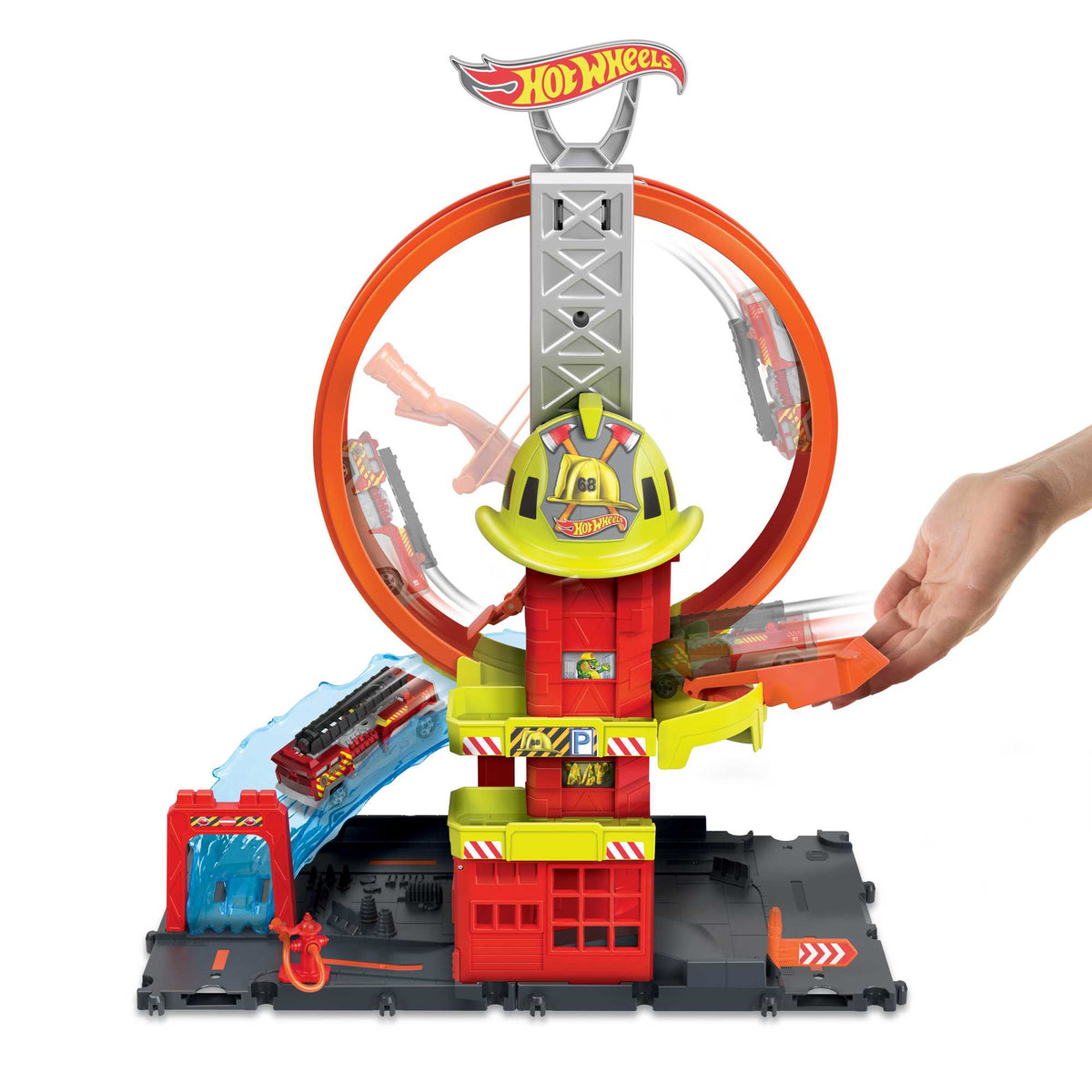 Hot Wheels City Pista de Juguete Súper Estación de Bomberos