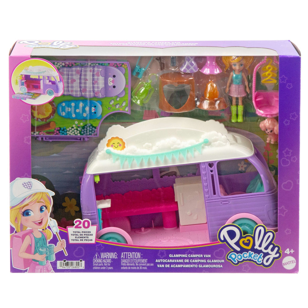 Polly Pocket  Coffret de Jeu  Autocaravane de Camping Glamour