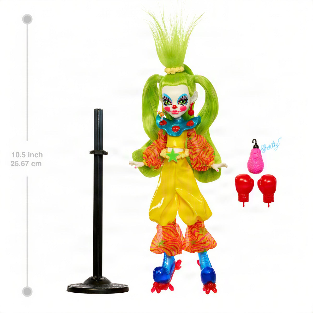 Monster High Skullector Killer Klowns From Outer Space Collectible Doll, Shorty In Yellow Outfit