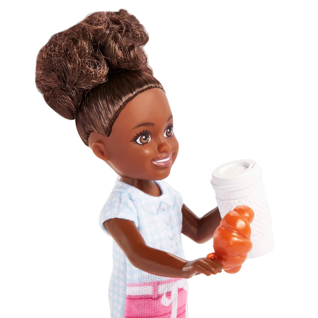 Barbie Toys, Chelsea Doll And Accessories Barista Set, Can Be Small Doll