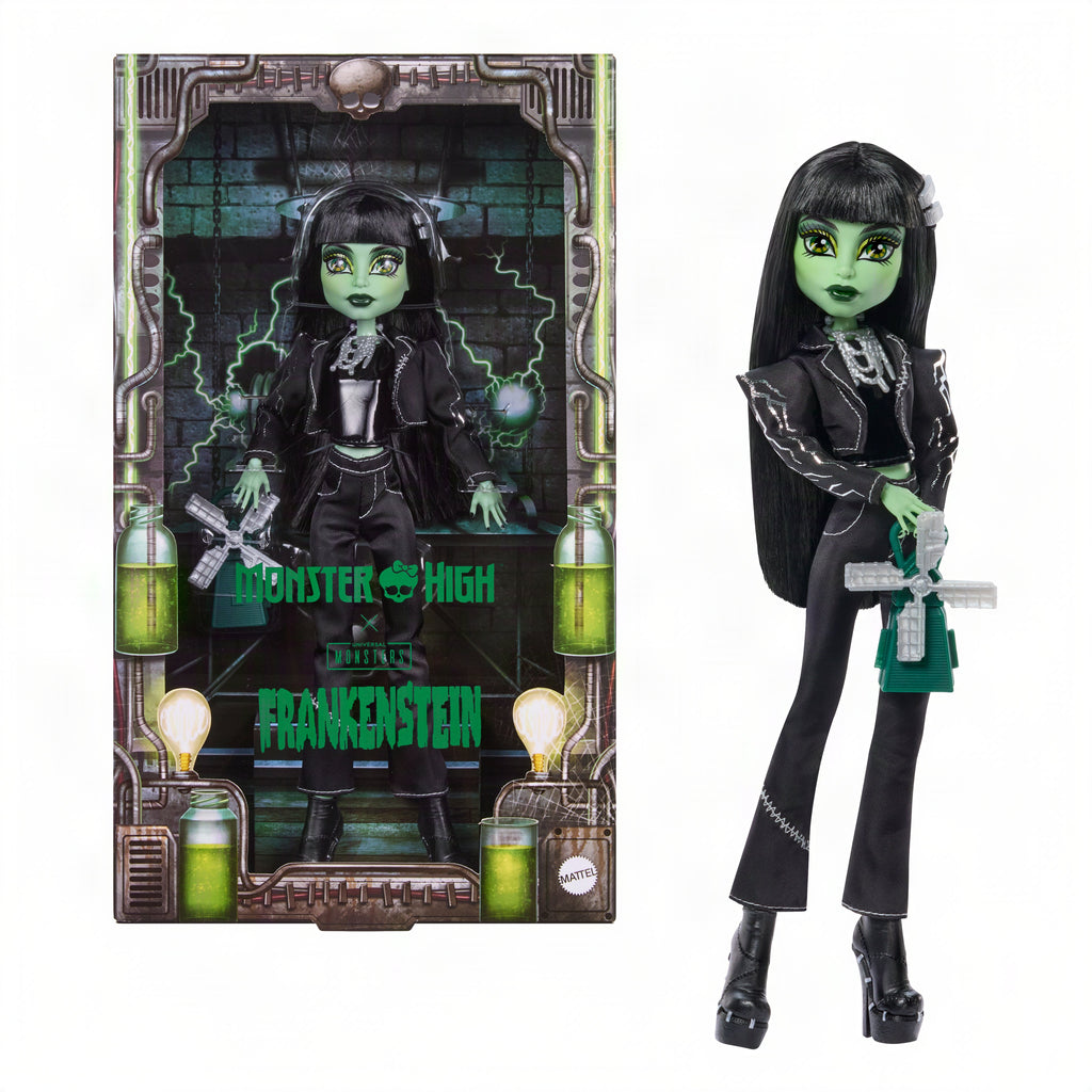 Monster High X Universal Monsters Frankenstein Collector Doll With Black Clothes & Windmill Purse