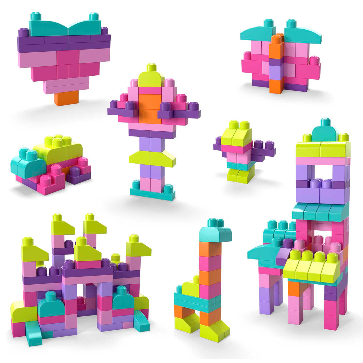 Mega Bloks Sac Rose 80 Briques