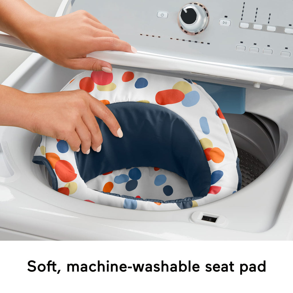 Fisher-Price Sit-Me-Up Floor Seat, Portable Baby Chair & 2 Developmental Newborn Toys, Darling Dots