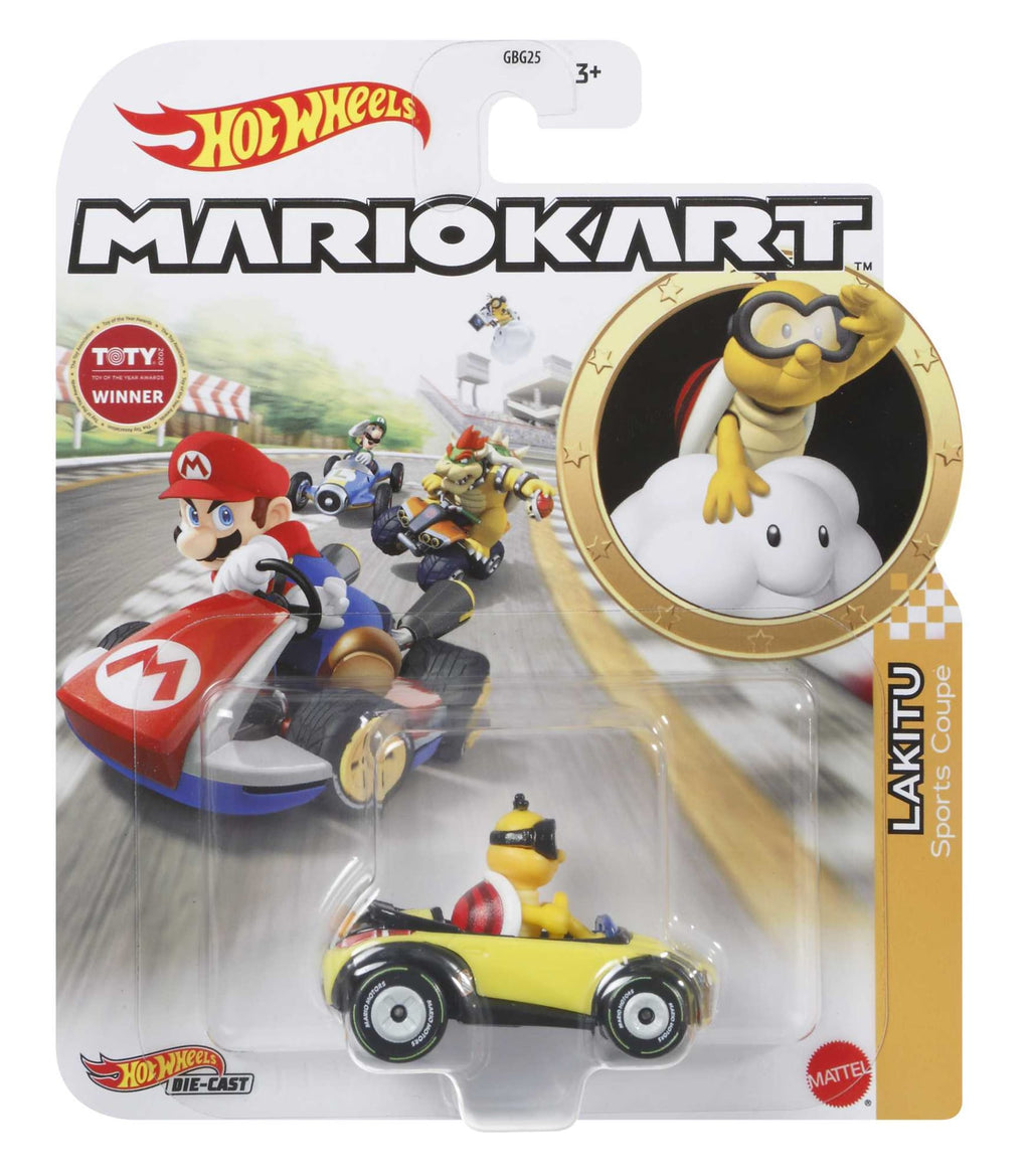 Hot Wheels Mario Kart Vehículo de Juguete Lakitu Sports Coupe