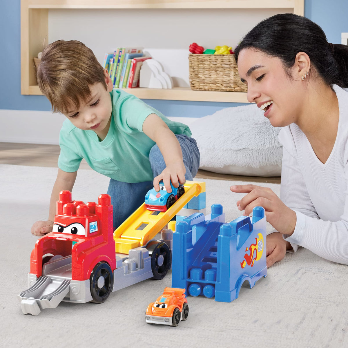Mega Bloks Juguete de Construcción Grúa ¡Construye y Compite!