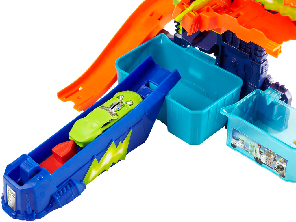 Hot Wheels City Pista de Juguete Color Shifters Laboratorio Científico