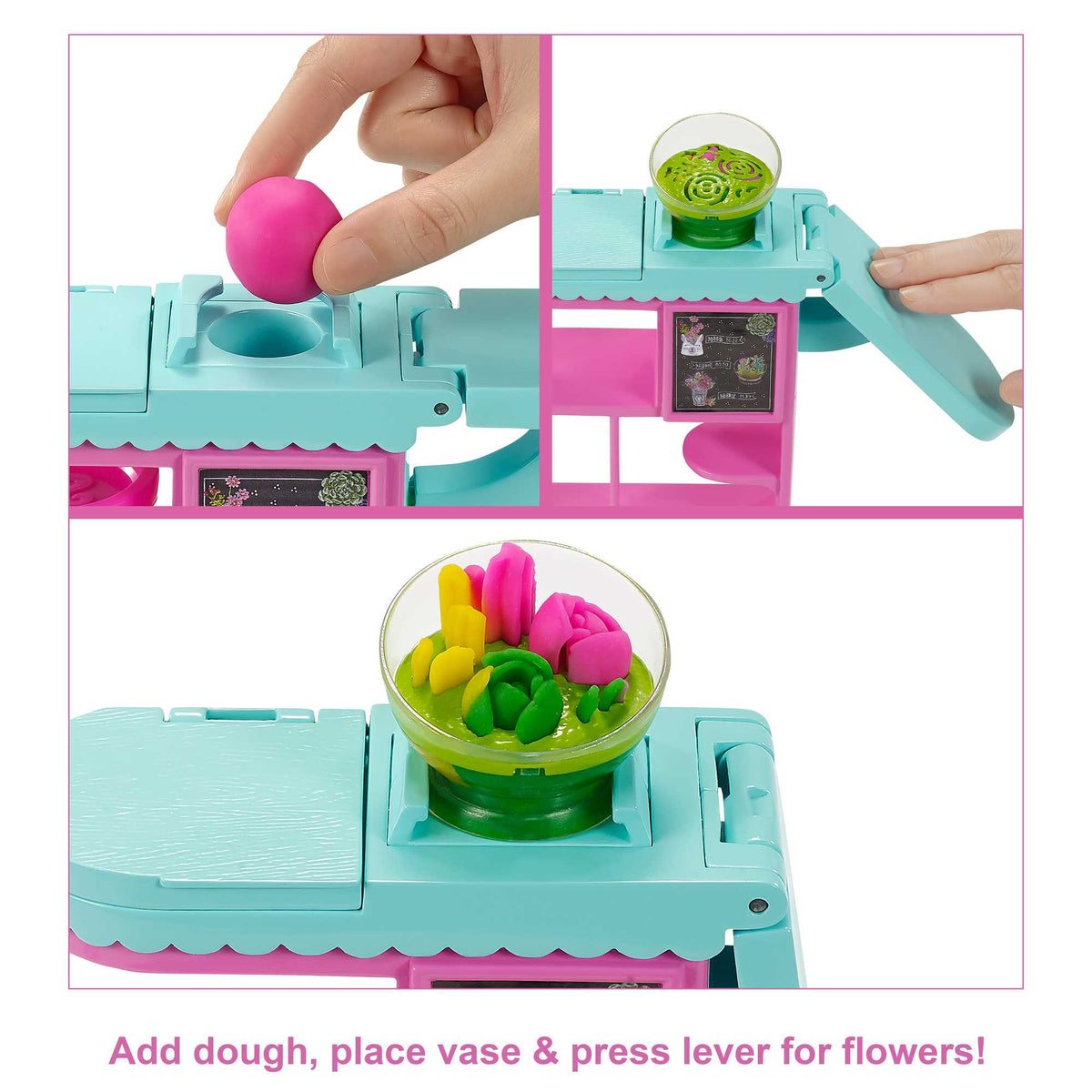 Barbie Florist Playset With Brunette Barbie Doll, Dough, Vases & More, Ages 3 & Up