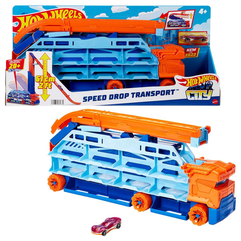 Hot Wheels City Pista de Juguete Caída Rápida