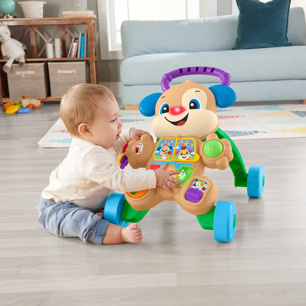 Fisher-Price Rires et Éveil Éveil Progressif Trotteur Éducatif Puppy Version Anglaise et Française