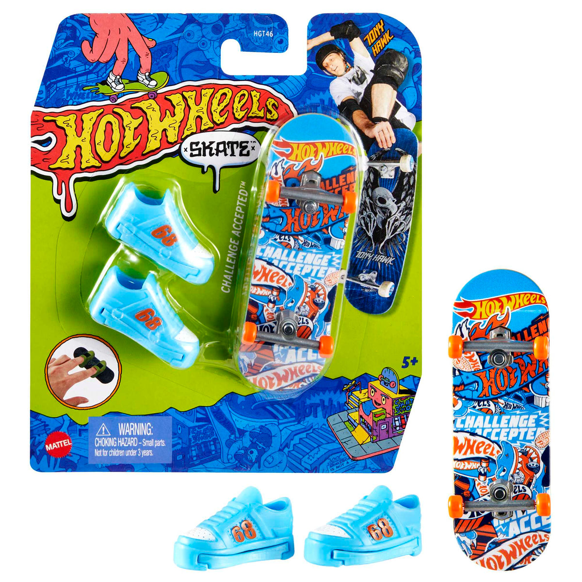 Hot Wheels Skate Veículo de Brinquedo Skateboard com Tênis Variado