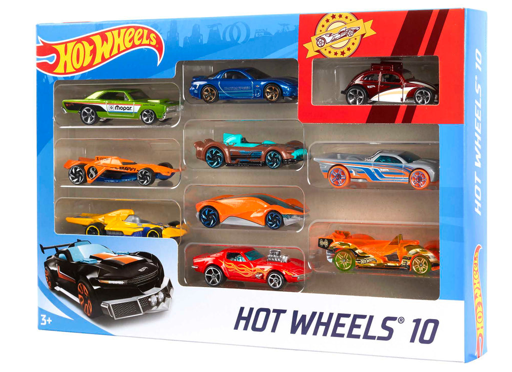 Hot Wheels Die Cast Basics Vehículo de Juguete Paquete de 10 Autos