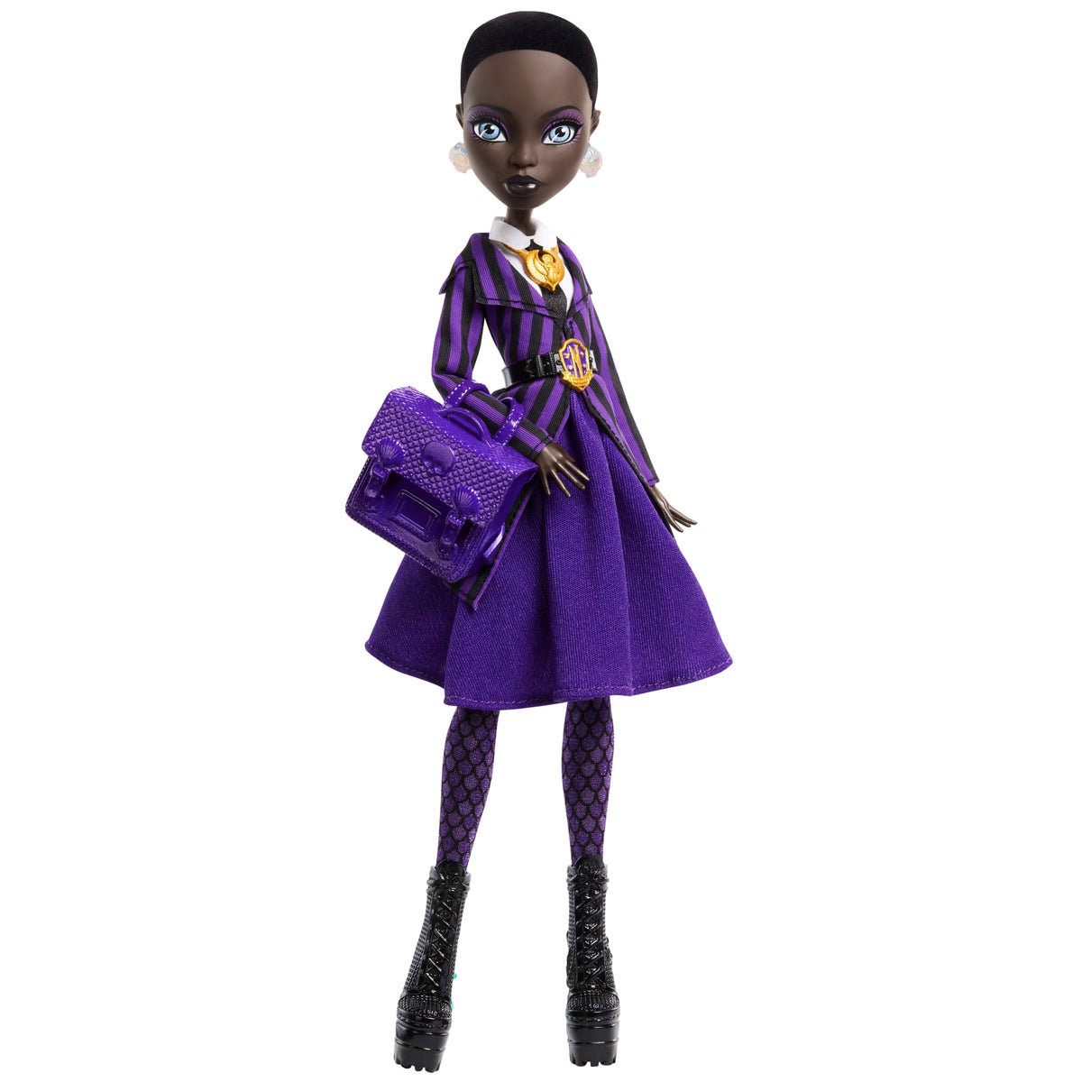 Monster High X Wednesday Collectible Doll, Bianca Barclay in Nevermore Academy Uniform