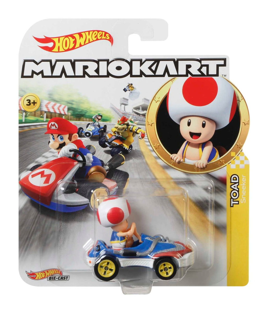 Hot Wheels Mario Kart Veículo de Brinquedo Toad Sneeker