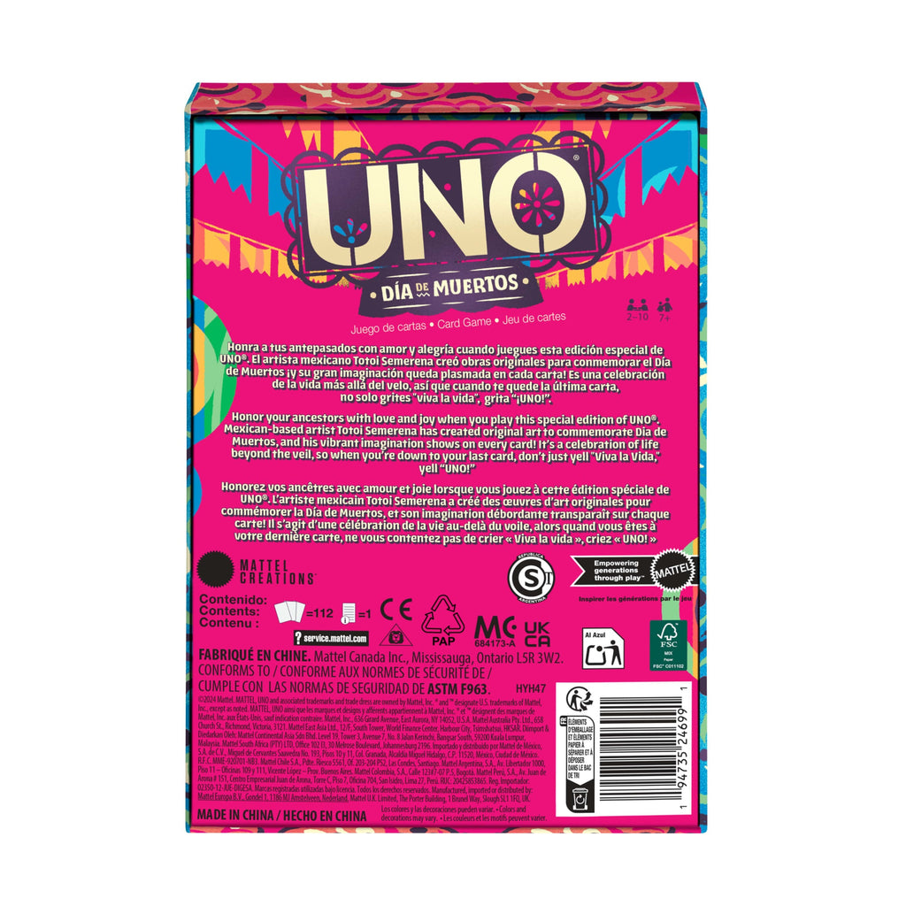 UNO Juego de Cartas Día de Muertos
