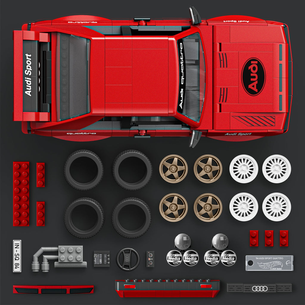 Mattel Brick Shop Hot Wheels ’84 Audi Sport Quattro Building Toy Kit