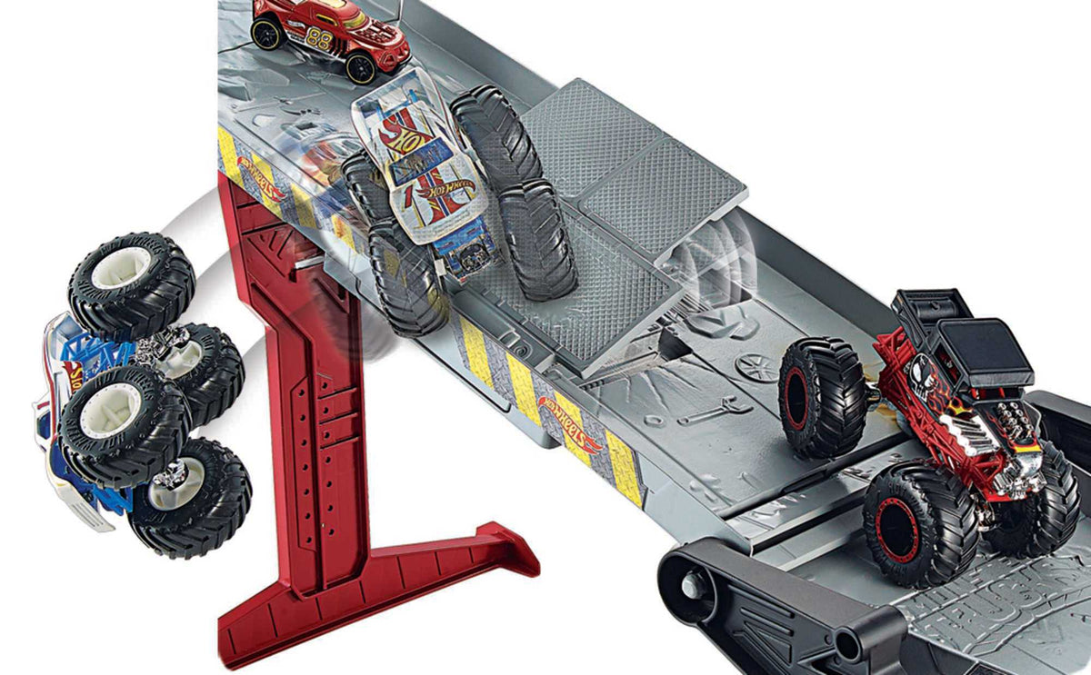 Hot Wheels Monster Trucks Coffret de Jeu Course de descente
