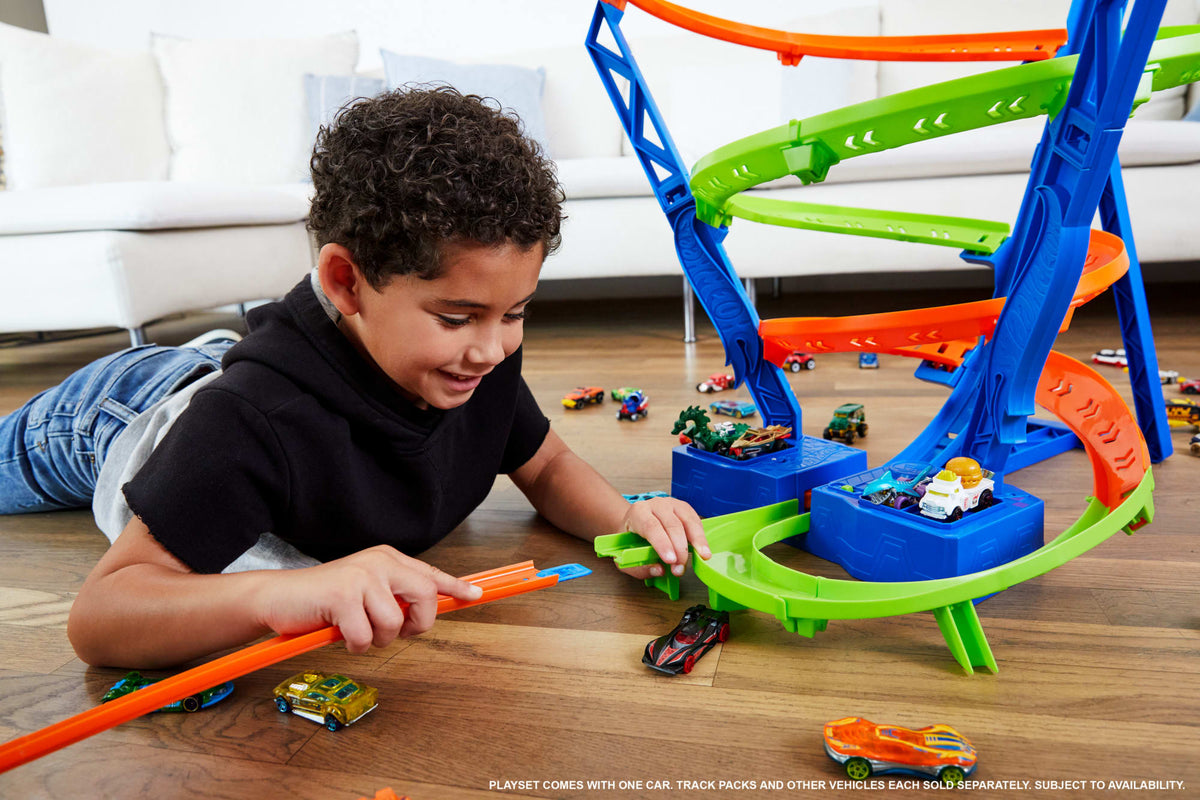 Hot Wheels Action Spirale Vitesse et Collisions