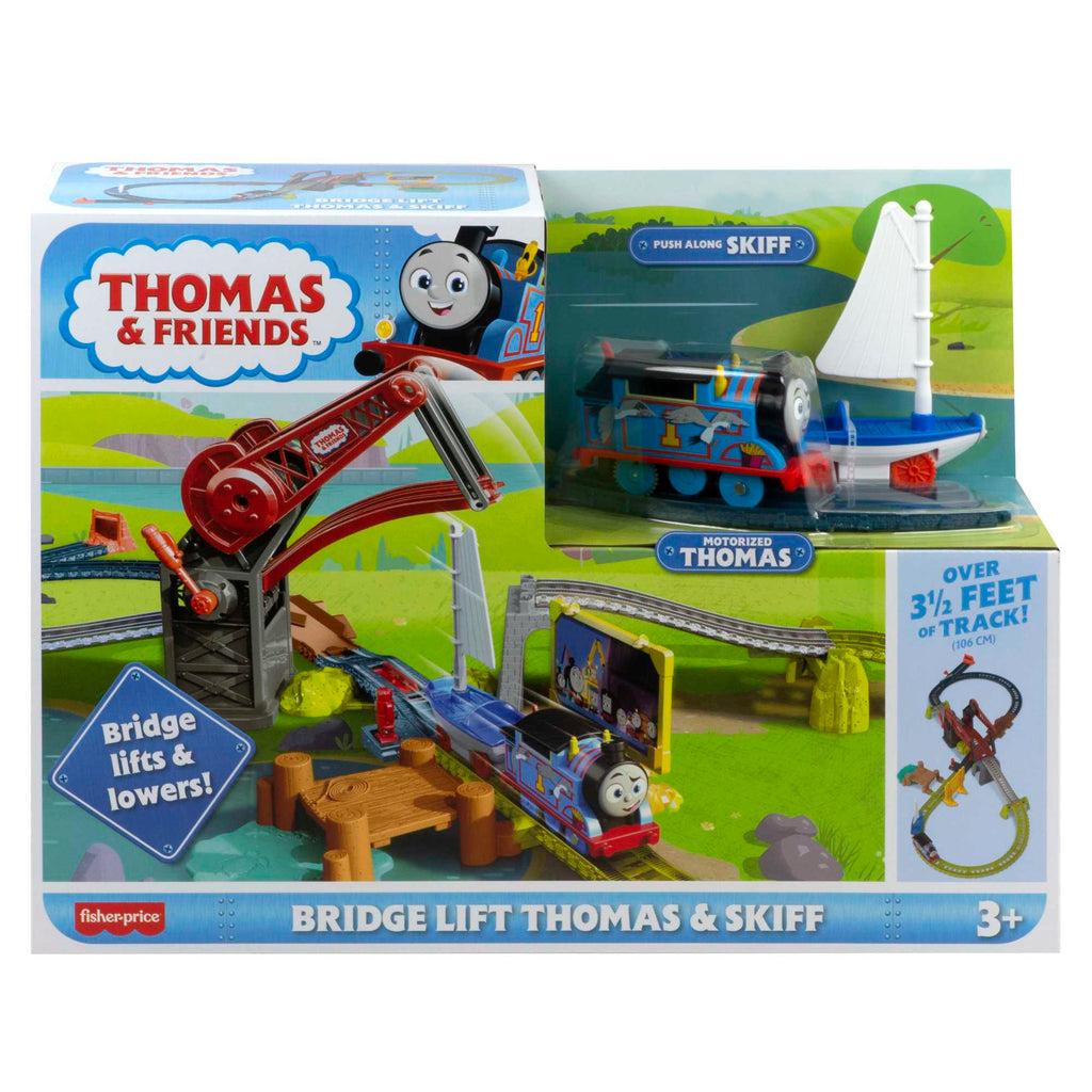 Thomas & Friends Bridge Lift Thomas & Skiff Toy Train Set With Motorized Engine & Boat
