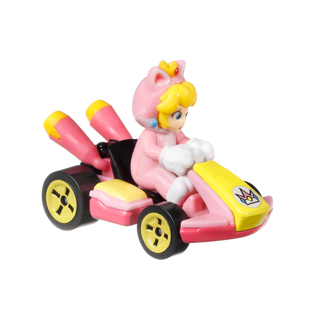 Hot Wheels Mario Kart Veículo de Brinquedo Cat Peach Standard Kart