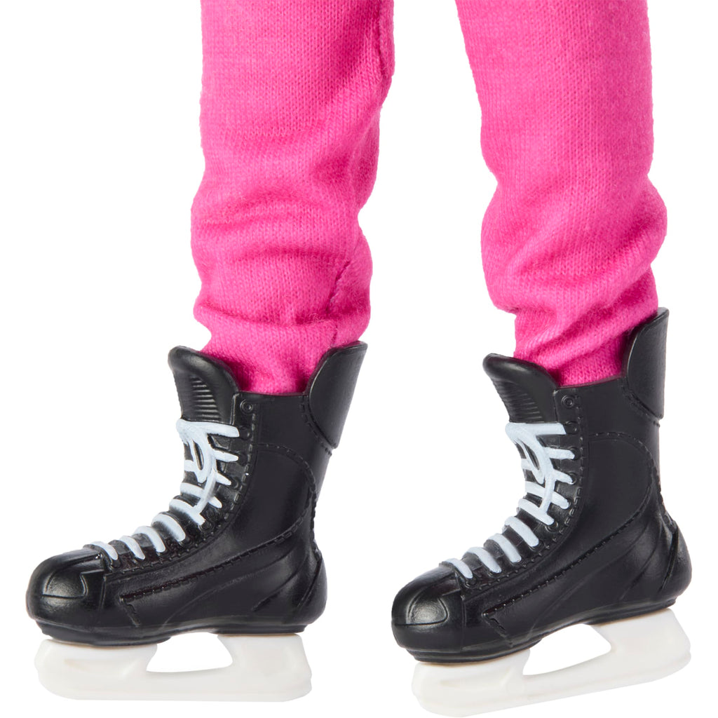 Barbie Tim Hortons PWHL Fashion Doll in Pink, Purple, & Teal Hockey Jersey, includes Hockey Accessories