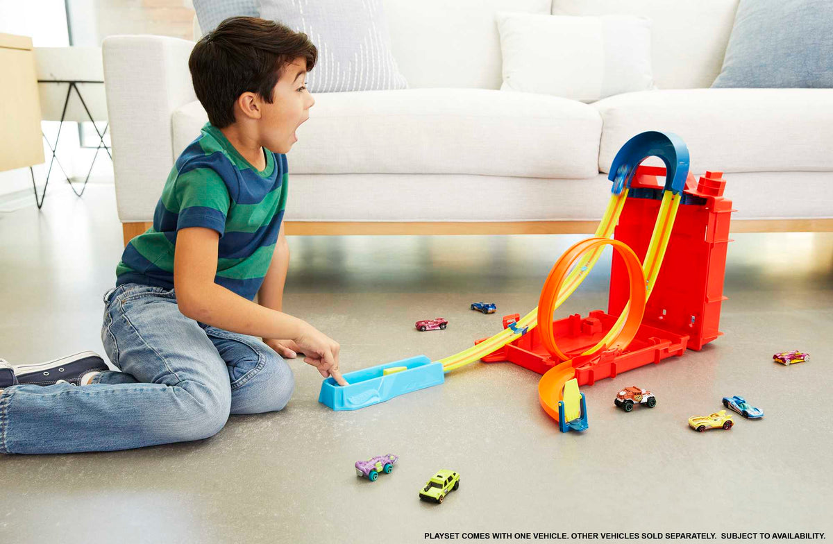 Hot Wheels Track Builder Unlimited Coffret Cascades Bidon D’Essence