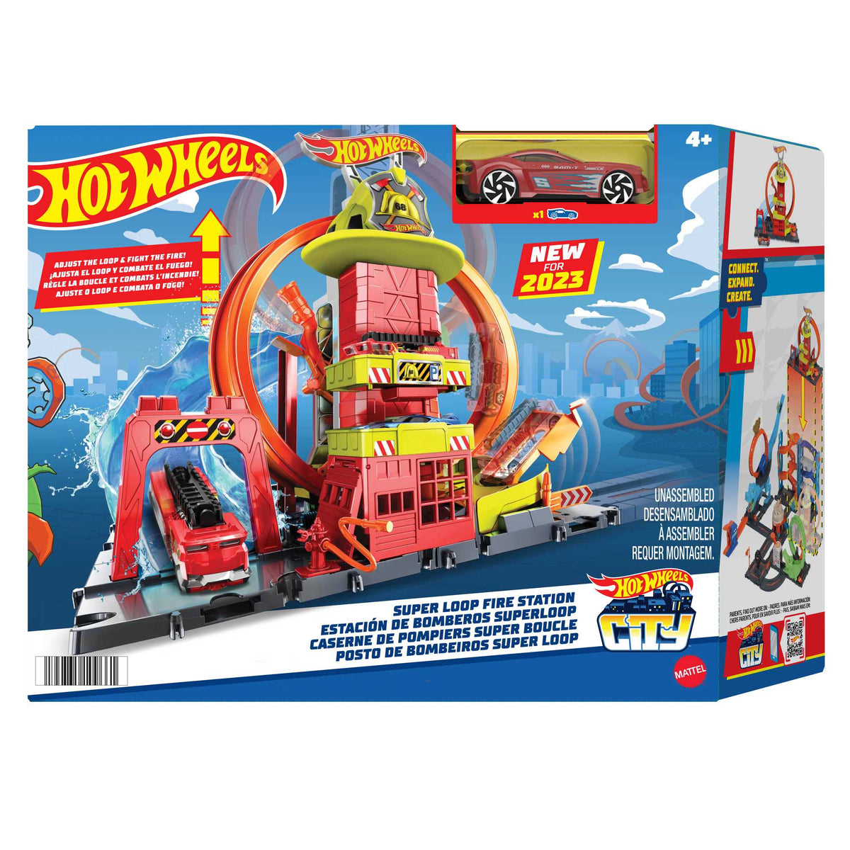 Hot Wheels City Pista de Juguete Súper Estación de Bomberos