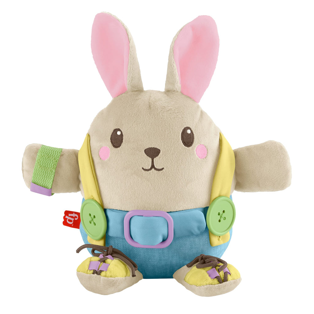 Fisher-Price Learn To Dress Bunny Plush Animal Doll Educational Activity Toy For Toddlers