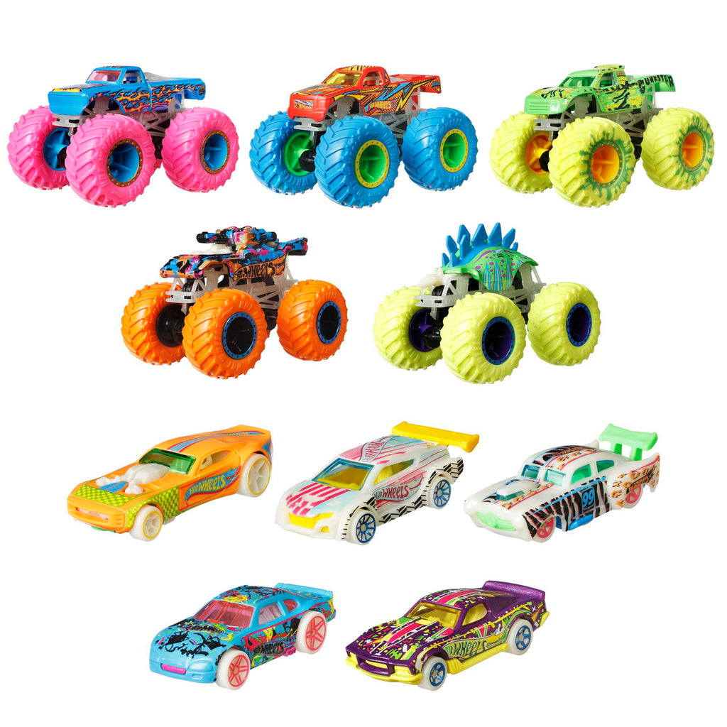Hot Wheels Monster Trucks Glow in The Dark Collection
